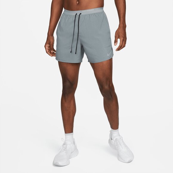 Nike Dri-Fit Stride Lined Shorts 5" Sportswear Smoke Grey Black Men's Size Large - Picture 1 of 8